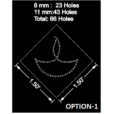 15M3 DIPAK 1.5X1.5 FEET 66 HOLES