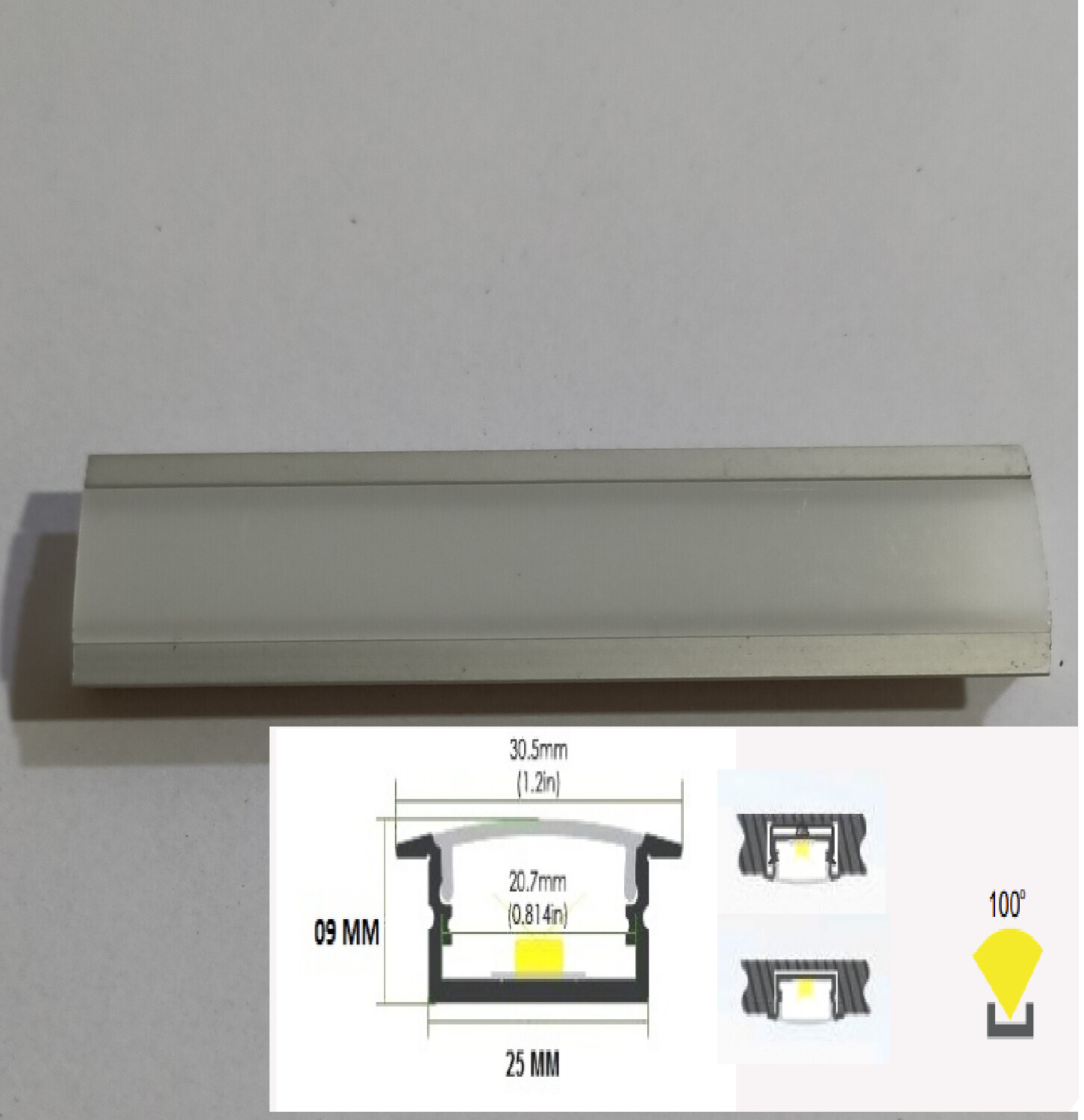 AL-CP-25 LED ALUMINIUM PROFILE