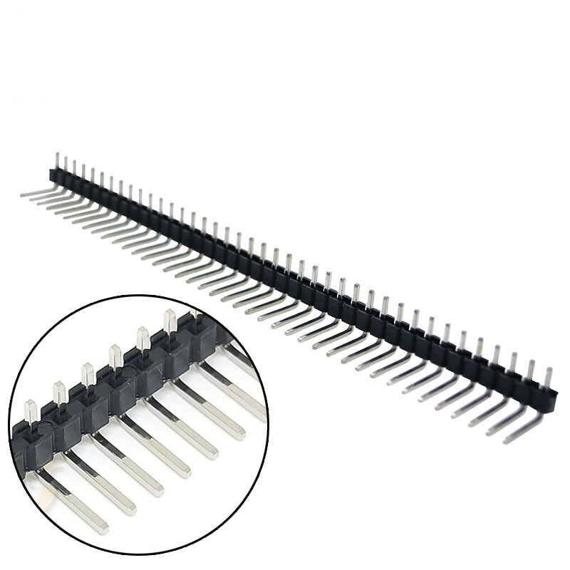 (HP1)  40×1 MALE HEADER PIN 40 PINS (RIGHT ANGLE)