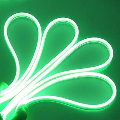 (NNS7) 12V GREEN NEON  STRIP 5 METER