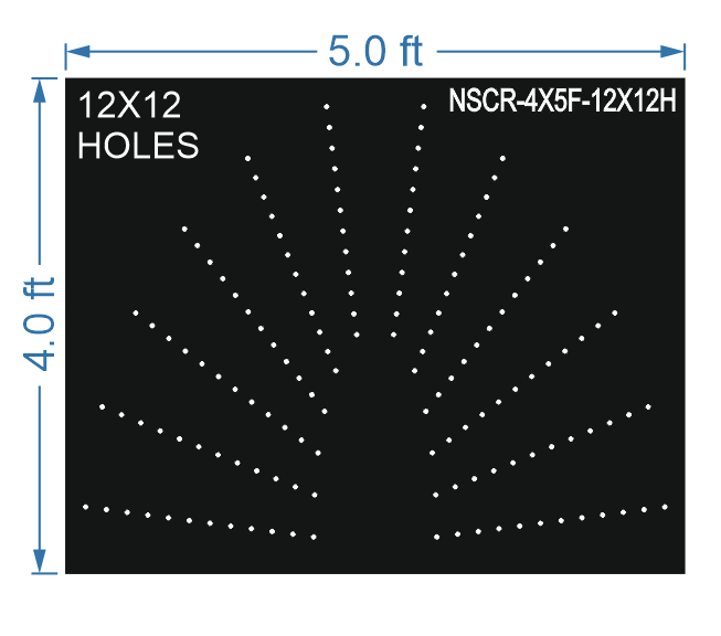 HCR71	4X5 FEET 12X12 HOLES HALF CIRCLE TOTAL HOLES=144 SUN