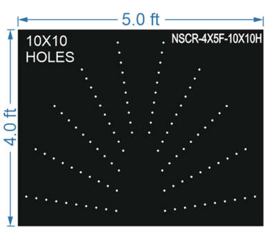 HCR67	4X5 FEET 10X10 HOLES HALF CIRCLE TOTAL HOLES=100 SUN