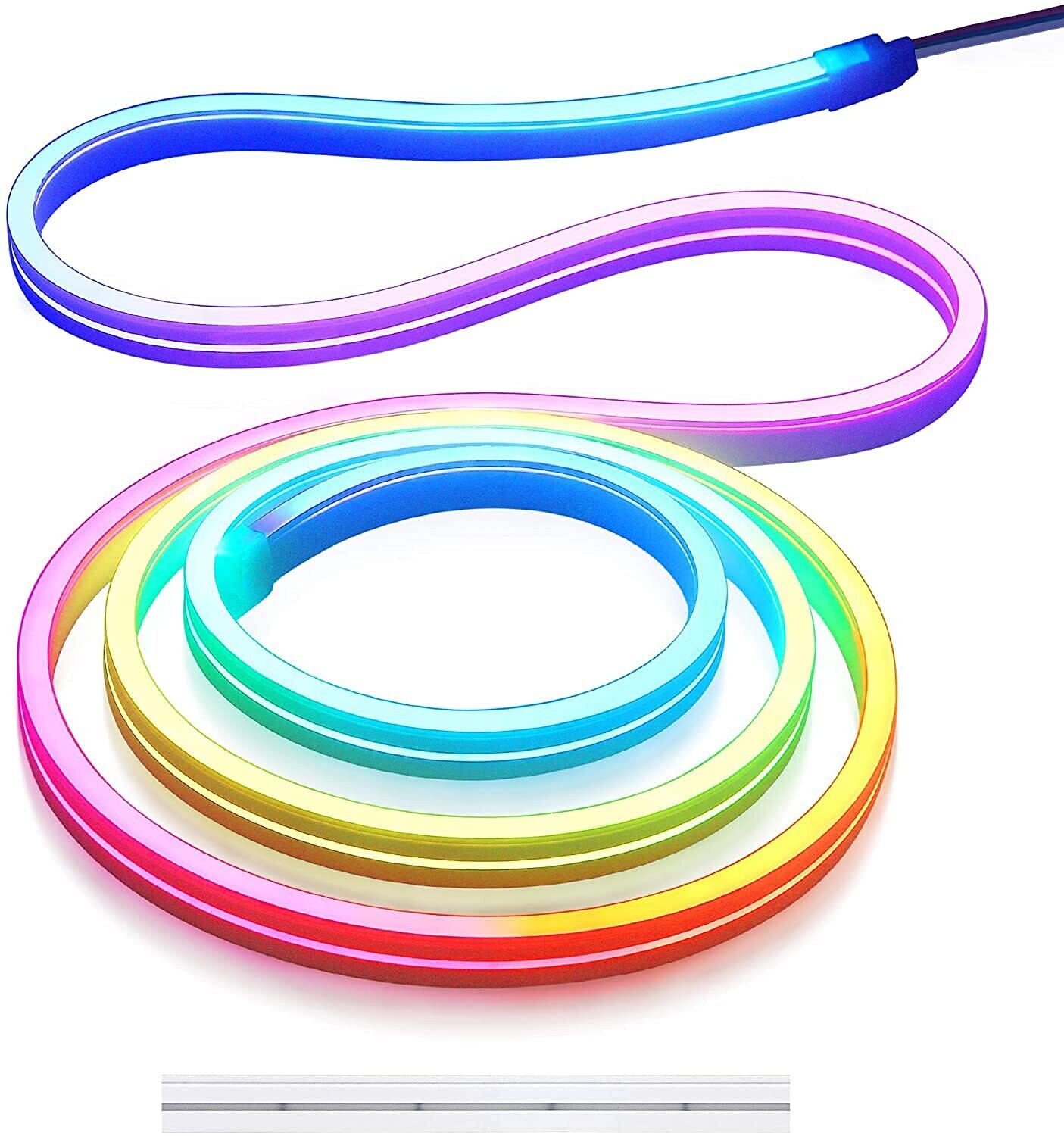 (NNS11) Addressable LED Strip 16703 Neon LED Strip Light RGB Dream Color Flexible Neon Sign Rope Light DC12V 60Leds/M Waterproof IP65 for Decoration Lights 5 Meters