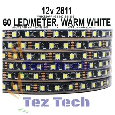 (ADST17) 12V WARM WHITE WS2811 5V 60 LED PER METER NON WATERPROOF (5 METERS)