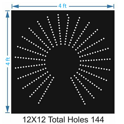 TFCR5-4X4FT DEGREE CIRCLE 12X12 4X4 FT TOTAL HOLES 144