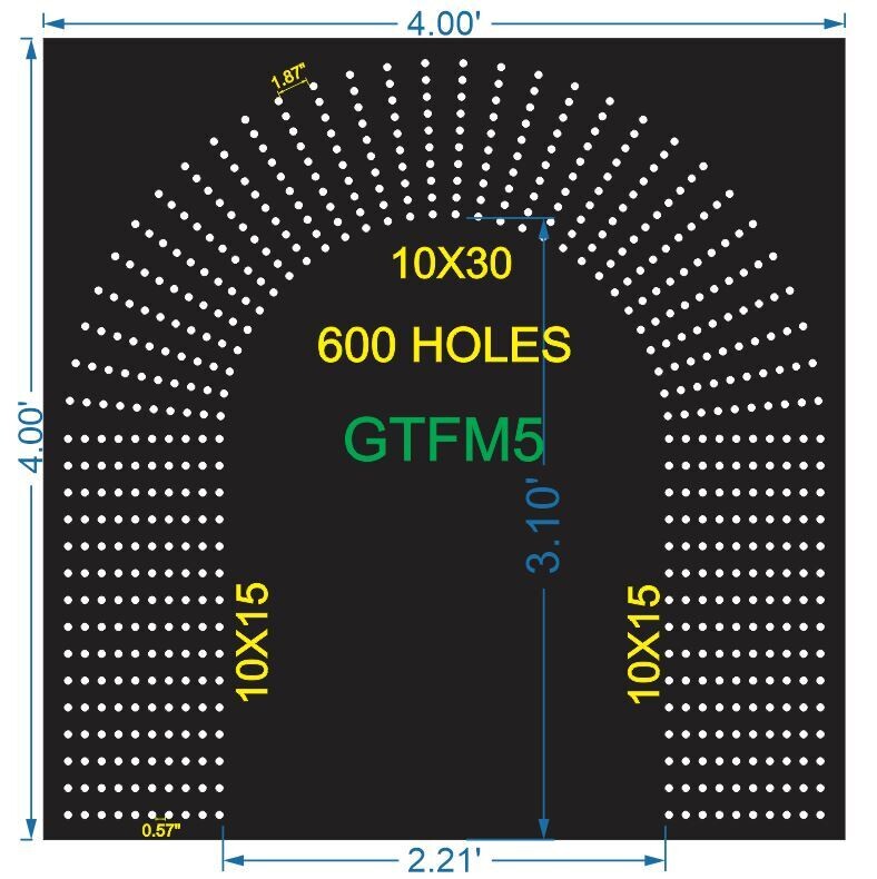 GTFM5  GATE FOR MURTI  4X4 FEET 600 HOLES  10 LED PER LINE