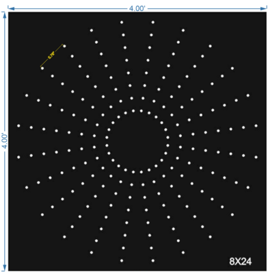 CRC21	4X4 FEET 8X24 HOLES CIRCLE POLYSHEET