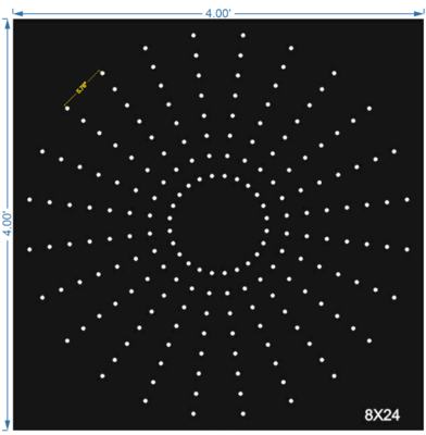 CRC21 4X4 FEET 8X24 HOLES CIRCLE POLYSHEET