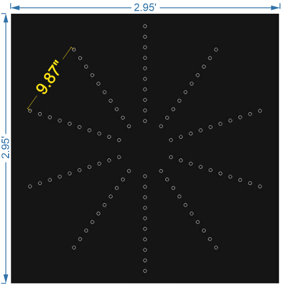 CRC49	3X3 FEET 10X10 HOLES CIRCLE POLYSHEET