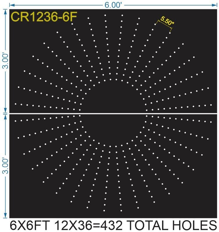 CRC5  6X6 FEET 20X20 HOLES CIRCLE POLYSHEET