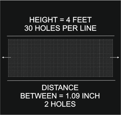 4FEET___30 HOLES PER LINE