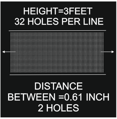 3FEET___32 HOLES PER LINE