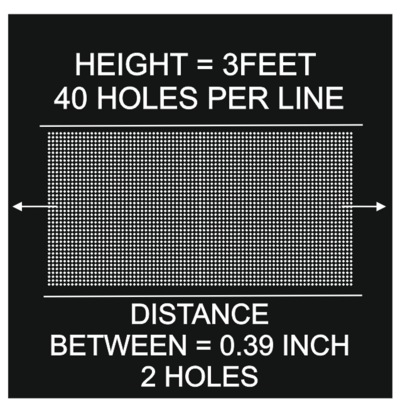 3FEET___40 HOLE PER LINE