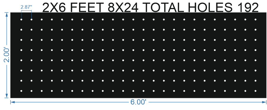 SCR355	2X6 FEET 8X24 HOLES SCREEN TOTAL HOLES=192