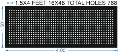 SCR344	1.5X4 FEET 16X48 HOLES SCREEN TOTAL HOLES=768