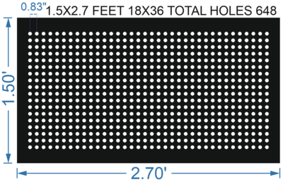 SCR347	1.5X2.7 FEET 18X36 HOLES SCREEN TOTAL HOLES=648