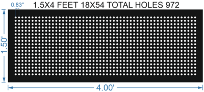 SCR348	1.5X4 FEET 18X54 HOLES SCREEN TOTAL HOLES=972