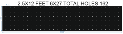 SCR394	2.5X12 FEET 6X27 HOLES SCREEN TOTAL HOLES=162