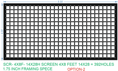 SCR184	4X8 FEET 14X28 HOLES SCREEN TOTAL HOLES=392