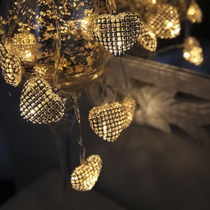 (OFMP16) METAL HEART SHAPE  16 LMP LIGHT