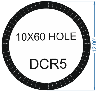 DCR5 12X12 FEET 10X60 HOLES DESIGNER CIRCLE