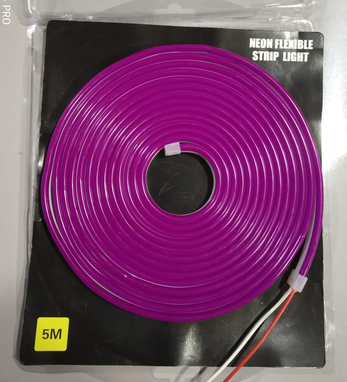 (NNS2) 12V  PURPLE NEON STRIP 5 METER