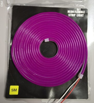 (NNS2) 12V  PURPLE NEON STRIP 5 METER