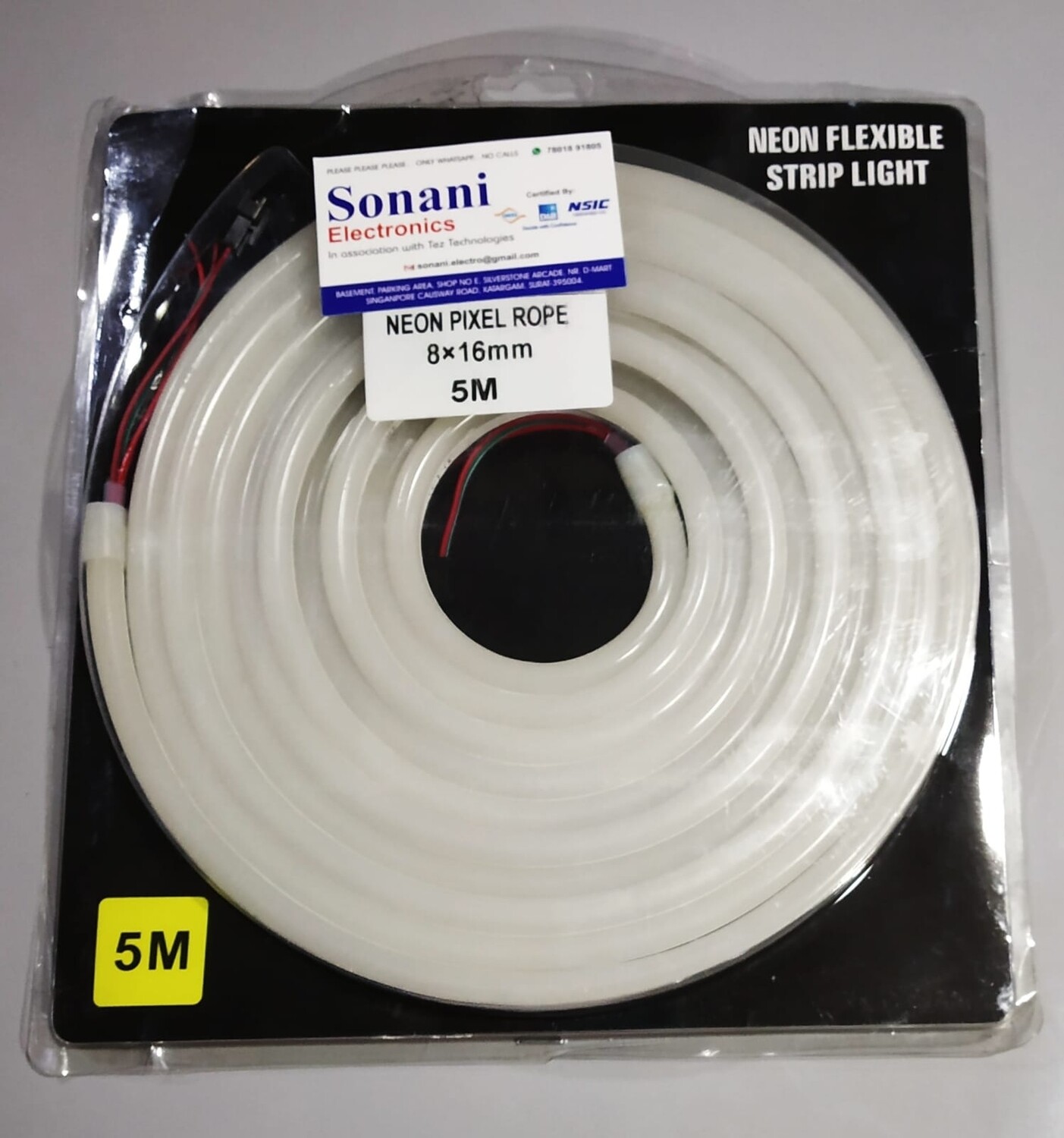 (NNS12) 24V NEON ADDRESSABLE PIXEL ROPE 8X16MM (10 CM CUT) (50 PIXELS/ADDRESS)