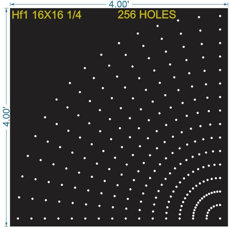 HF1-16X16 -1/4  233HOLES  4X4FEET