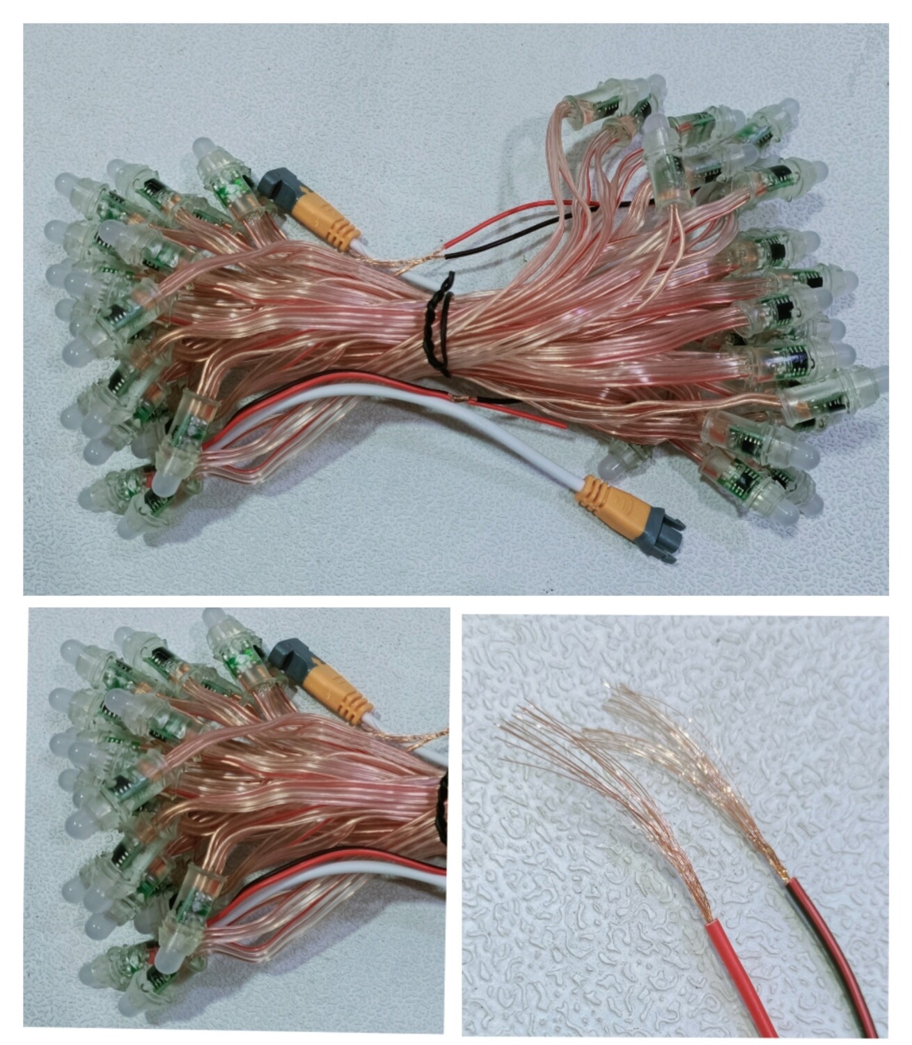 (PXL28) 7&quot;2811 GEL WIRE PIXEL WITH ORANGE CONNECTOR  SET OF 50 LED