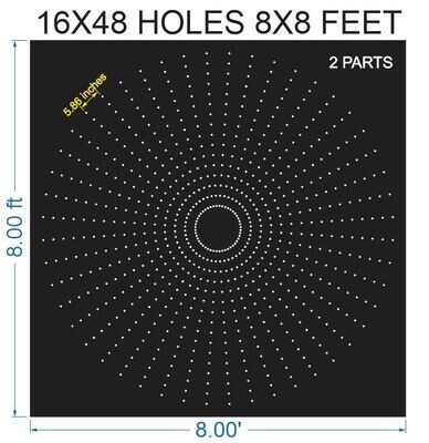CRC114	8X8 FEET 16X48 HOLES CIRCLE POLYSHEET 2 PARTS