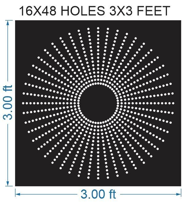 CRC109	3X3 FEET 16X48 HOLES CIRCLE POLYSHEET