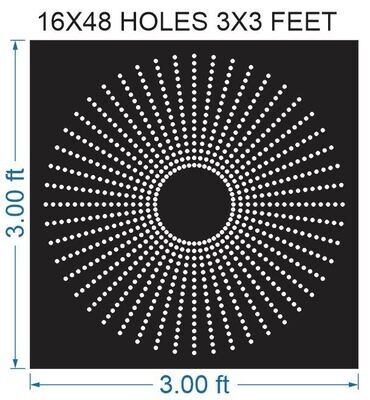 CRC109	3X3 FEET 16X48 HOLES CIRCLE POLYSHEET