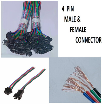 (RMCNN21) (RMCNN78) 4 Pin Male and Female Connector/copper wire (50 Pairs)