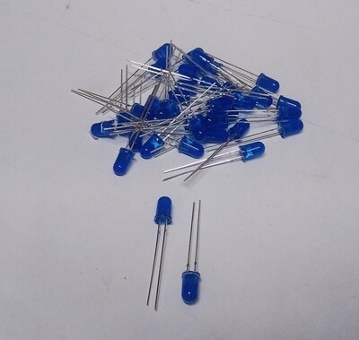 (LD13) BLUE  5 MM ROUND LED PACK OF 10