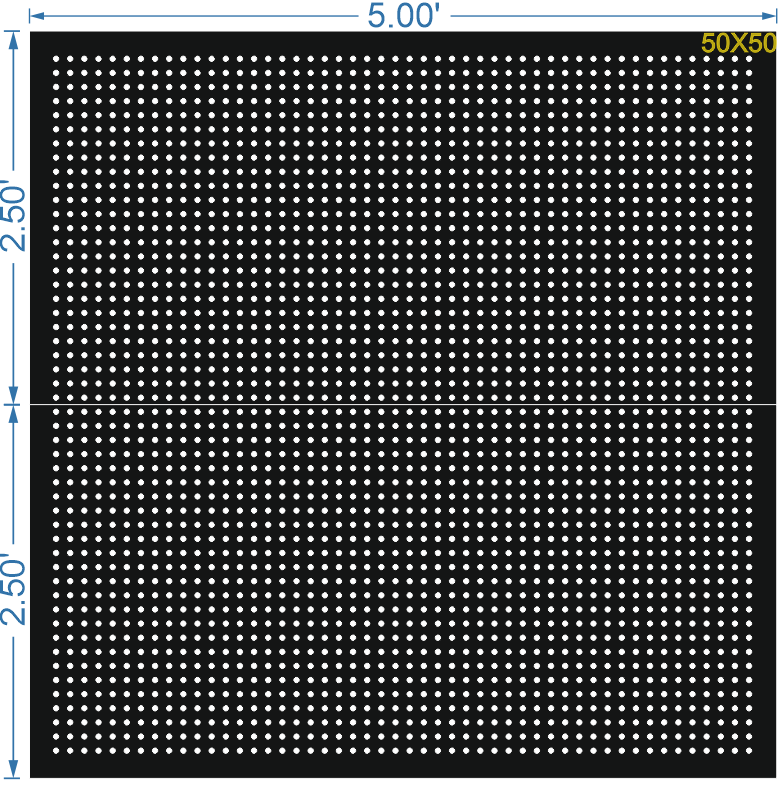 SCR278 5X5 FEET 50X50 HOLES SCREEN TOTAL HOLES=2500