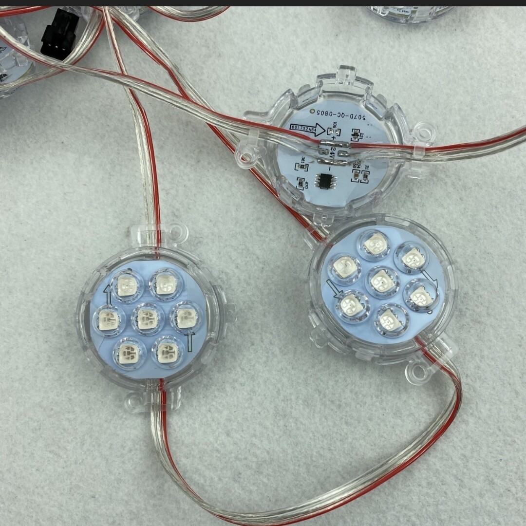 LCN1) 50mm PIXEL COINS 24V 25 COINS PER SERIES (7 inch gap centre to  centre) (14 to 15 ft)