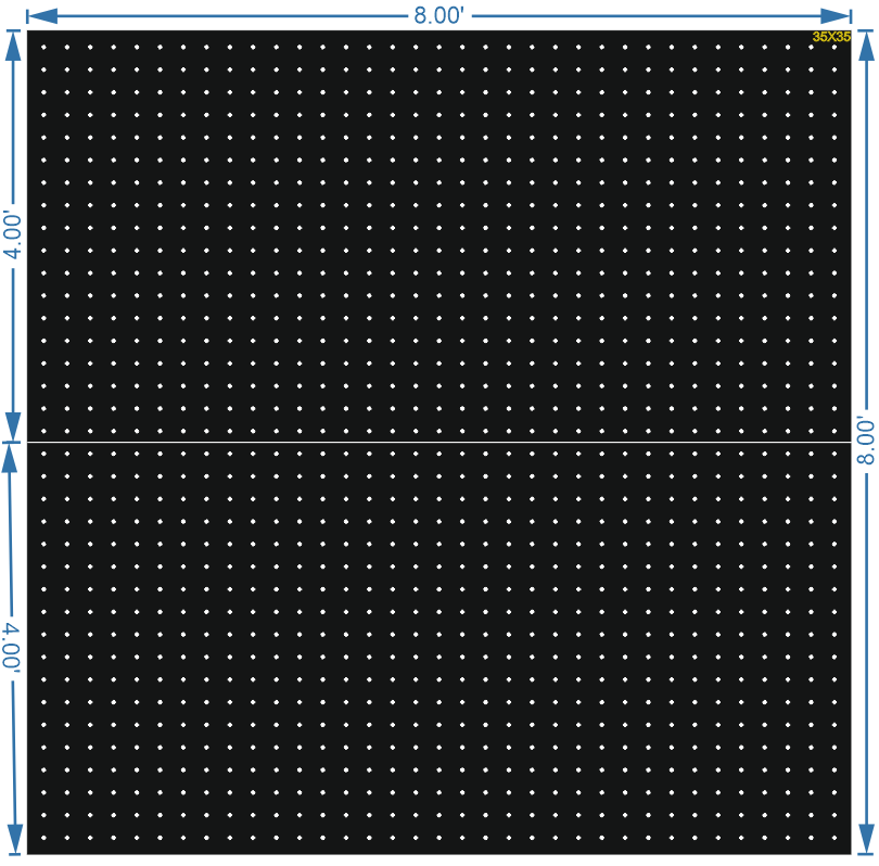 SCR437	8X8 FEET 36X35 HOLES SCREEN TOTAL HOLES=1260