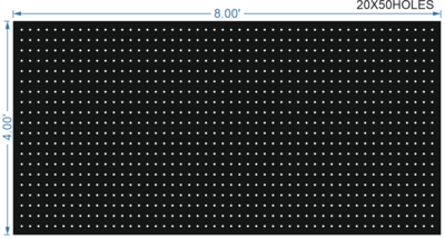 SCR433	4X8 FEET 20X50 HOLES SCREEN TOTAL HOLES=1000