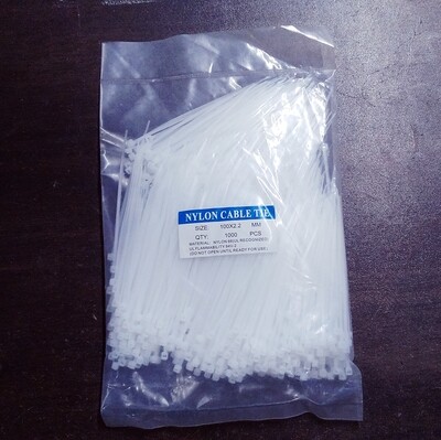 CBT19 WHITE CABLE TIE PACK OF 1000