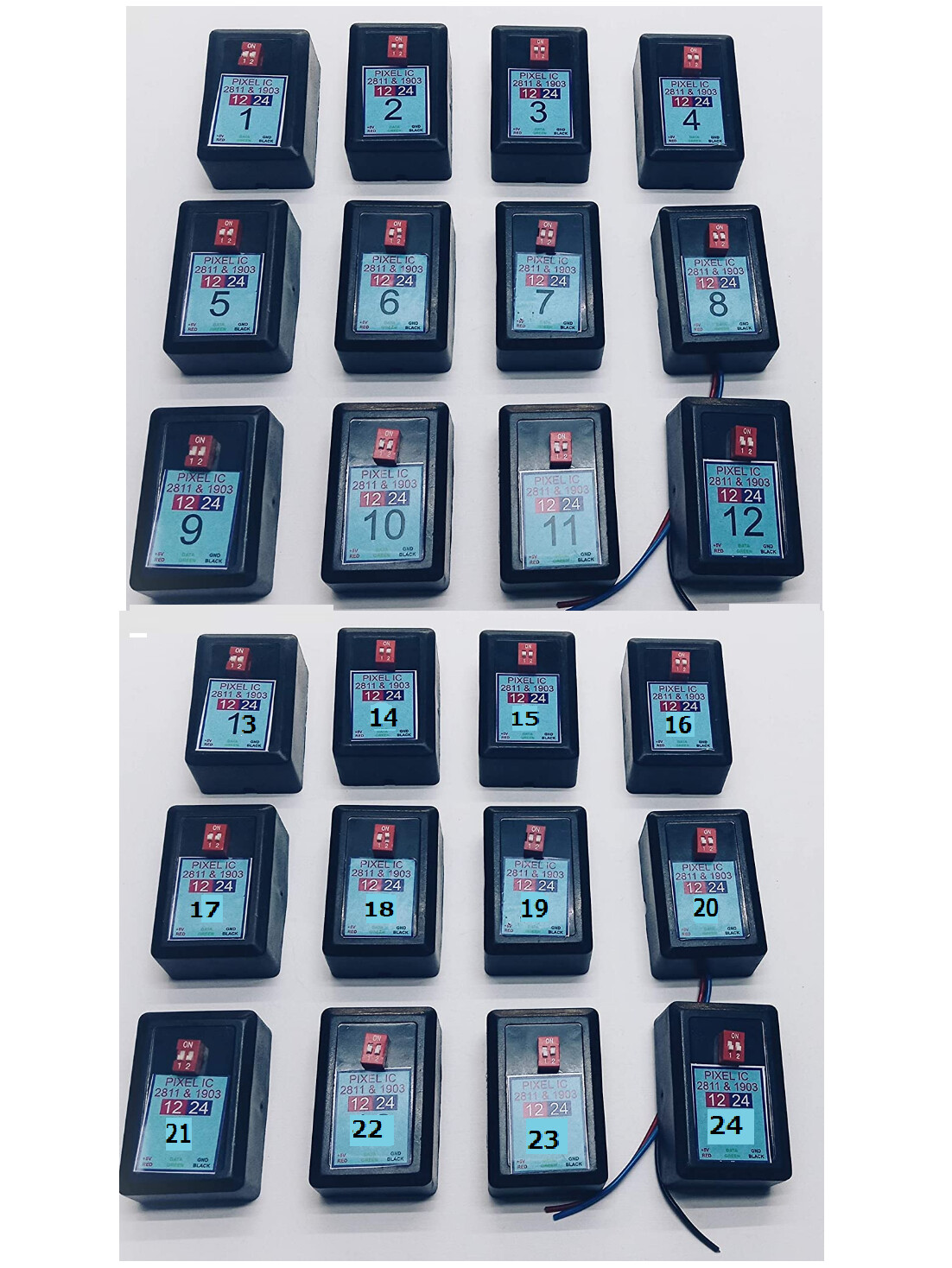 (PRLC32) SET OF 1 TO 24 SWITCH CONTROLLER (PIXEL IC 2811 &amp; 1903)