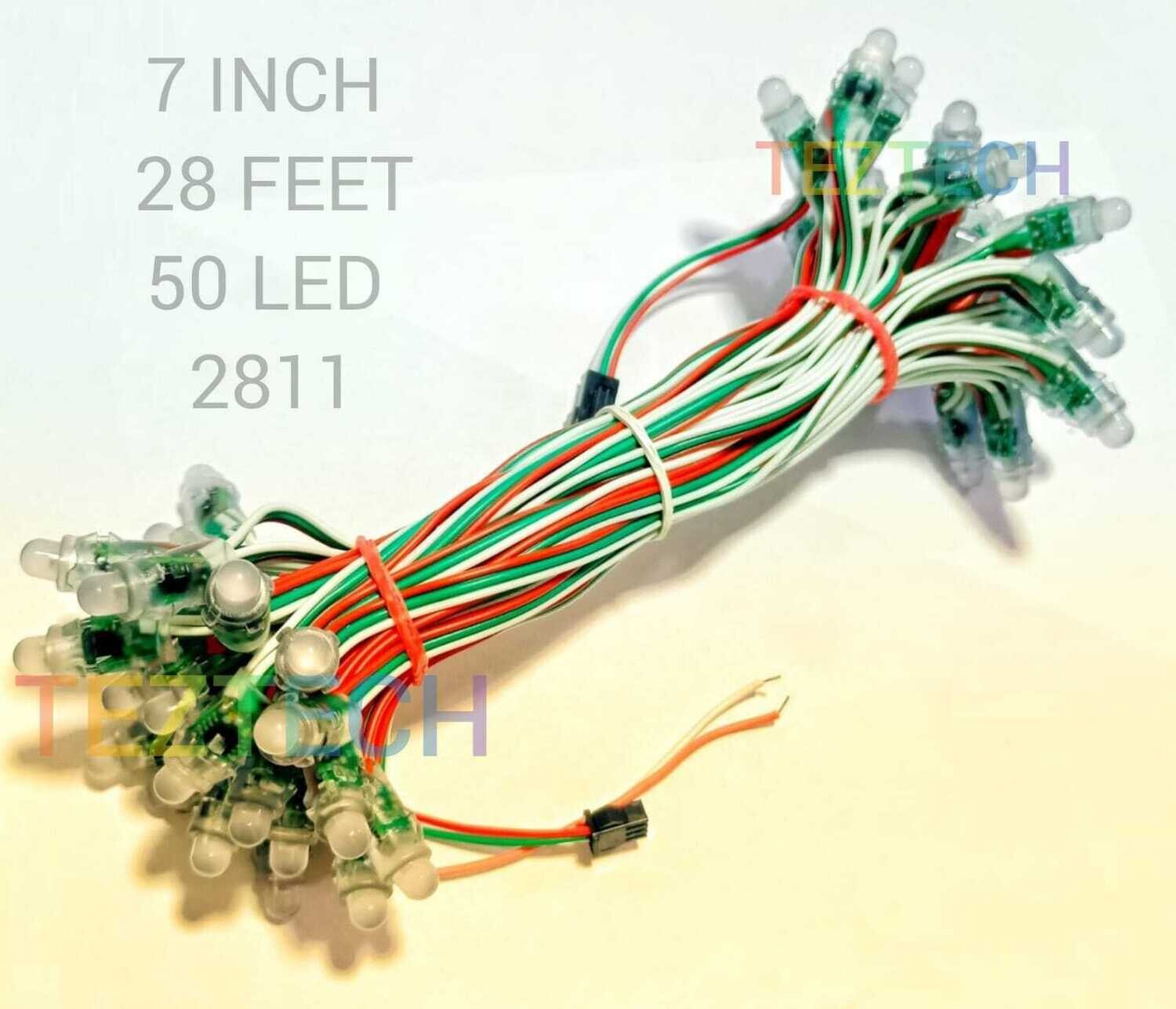 (PXL9) 7 INCH PIXEL LED SET OF 50 LED WS2811 V2
(APROX 30 FEET)