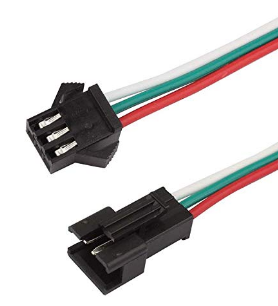 (RMCNN73) 3 Pin Male and Female Connector/copper wire (10 Pairs)