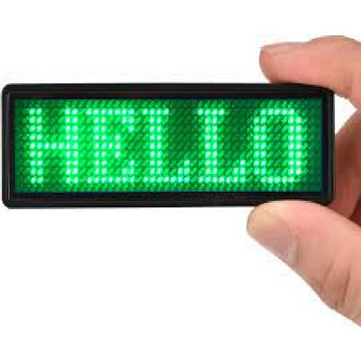 (LNB2) GREEN LED NAME BADGE