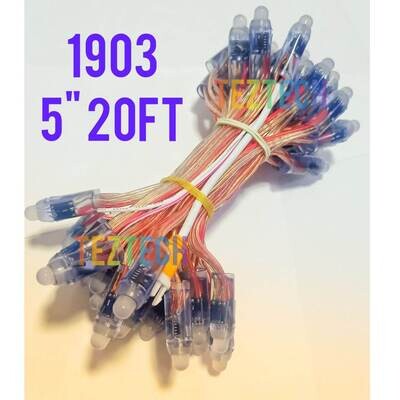 (PXL8) 5&quot; 1903 GEL WIRE 20 FEET 50 PIXEL LED
