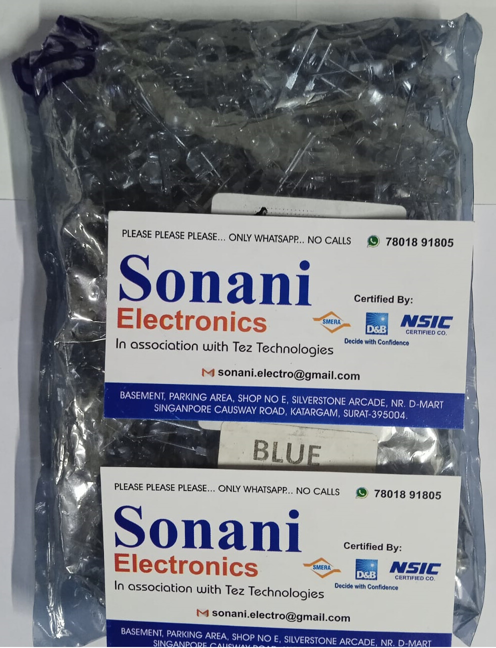 (LD24)  BLUE  5MM OVAL LED PACK OF 20