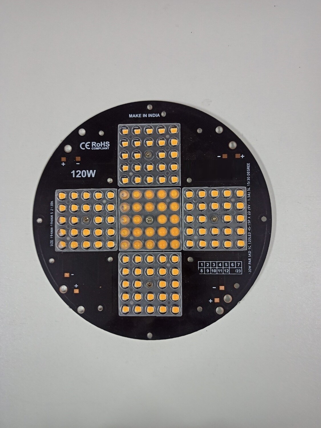 (OFMP56) WHITE 120W LED PAAR LIGHT ROUND PCB