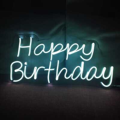 HAPPY BIRTHDAY 12X24 INCH NEON BOARD WITH ADAPTER