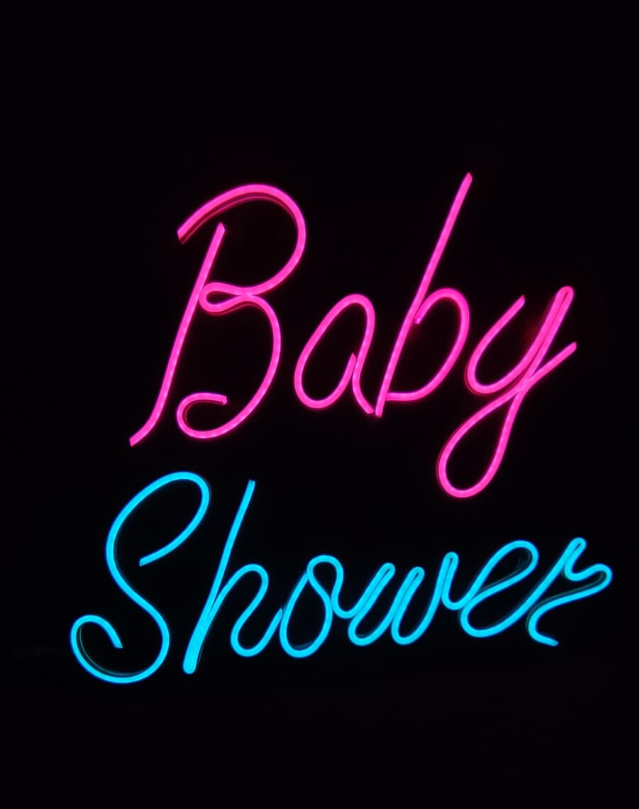 BABY SHOWER 12X24 INCH NEON BOARD WITH ADAPTER