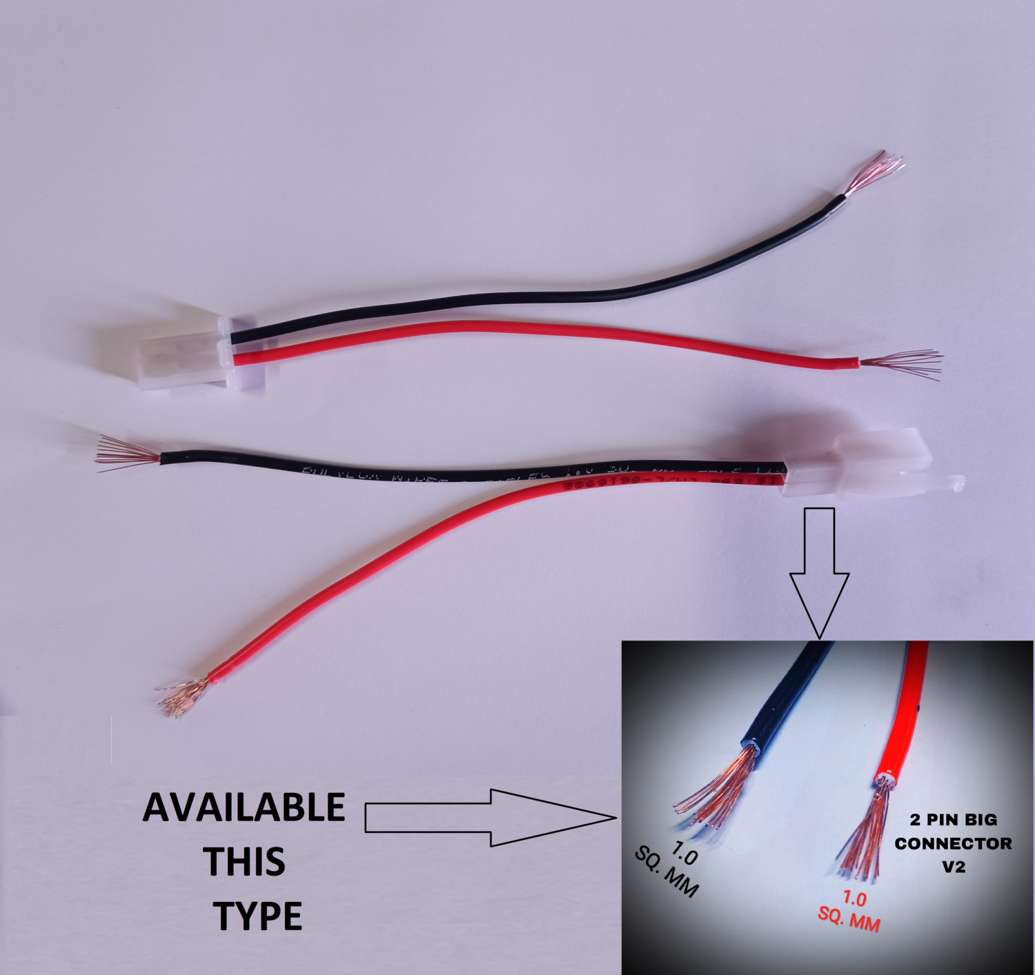 (RMCNN60)(RMCNN81) 2 PIN WHITE BIG CONNECTOR V2 (1.0 SQ.MM)
